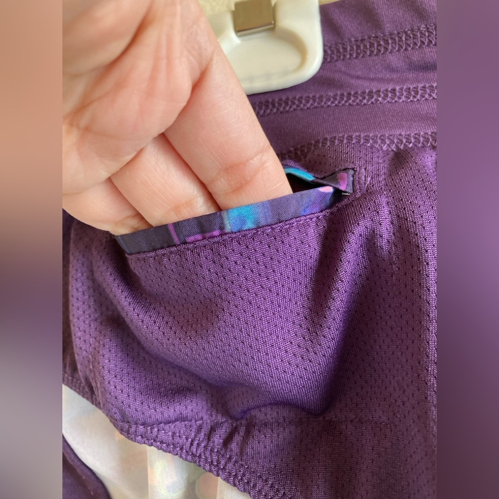 Tek Gear Purple Running Shorts with Bright Purple Trim Size M - Picture 4 of 6